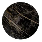 Masuta de cafea rotunda cu baza din otel si blat din gresie Made in Italy - Alisea Viadurini