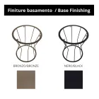 Masuta de cafea rotunda cu baza din otel si blat din gresie Made in Italy - Alisea Viadurini