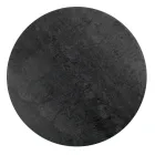 Masuta de cafea rotunda cu baza din otel si blat din gresie Made in Italy - Alisea Viadurini