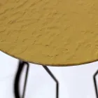 Masuta de cafea rotunda cu baza din otel si blat din sticla Made in Italy - Alisea Viadurini