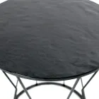 Masuta de cafea rotunda cu baza din otel si blat din sticla Made in Italy - Alisea Viadurini