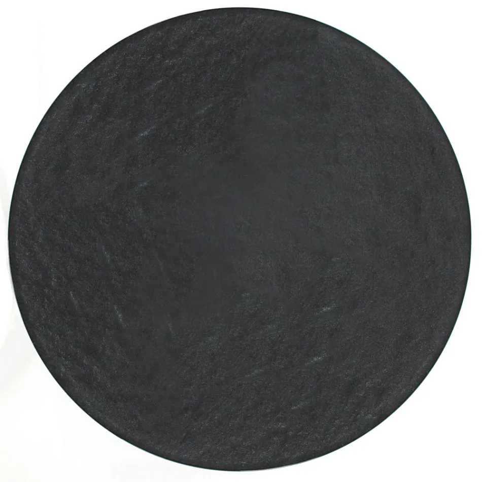 Masuta de cafea rotunda cu baza din otel si blat din sticla Made in Italy - Alisea Viadurini