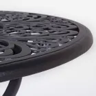 Masă de cafea rotundă în aer liber, din aluminiu, finisaj antracit mat - Sayra Viadurini