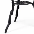 Masă de cafea rotundă în aer liber, din aluminiu, finisaj antracit mat - Sayra Viadurini