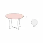 Mese de cafea rotunde cu blat Hpl Made in Italy - Mina Viadurini