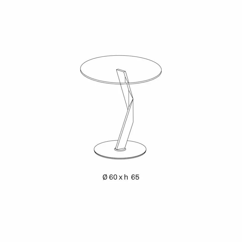 Masă rotundă de design rotundă din sticlă extra-transparentă realizată în Italia - Akka Viadurini