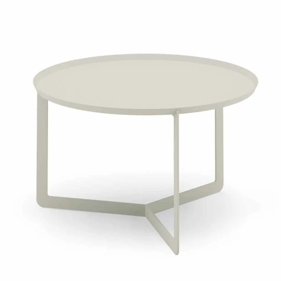 Masă rotundă de cafea în aer liber, din cânepă sau noroi - Stephane Viadurini