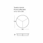 Masă de cafea rotundă pentru sufragerie în aer liber, din grafit sau noroi - Stephane Viadurini