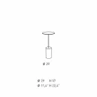 Masă de cafea rotundă în tablă de metal colorată de design modern - Cocktail Viadurini