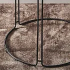 Masă de cafea rotundă din metal cu blat din sticlă Made in Italy - George Viadurini