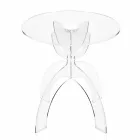 Mese de cafea rotunde de design, din PMMA transparentă Laives Viadurini
