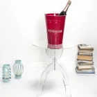 Mese de cafea rotunde de design, din PMMA transparentă Laives Viadurini