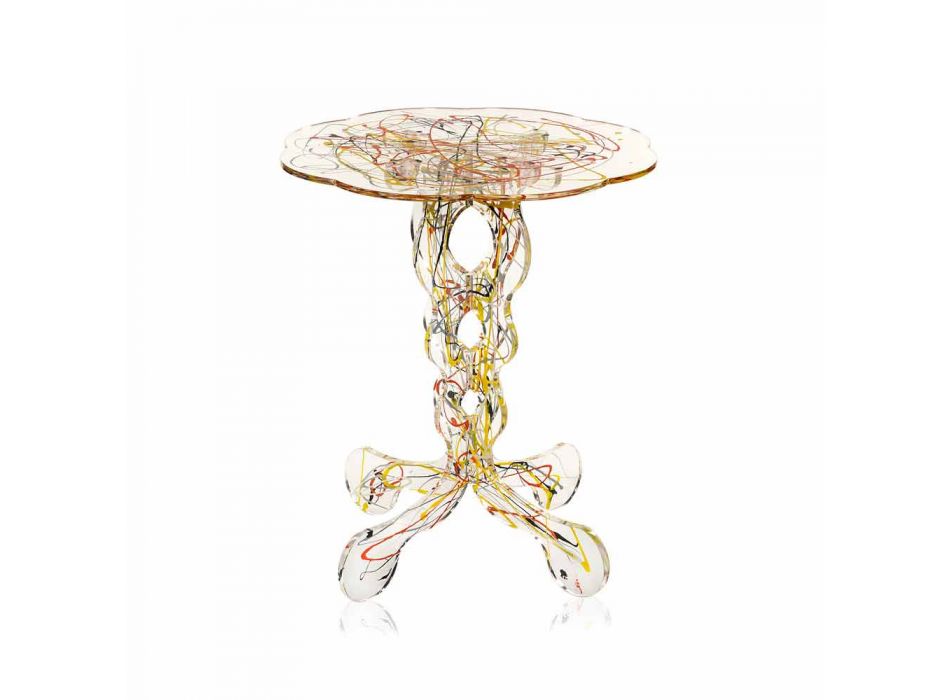 Masă rotundă cu diametrul de 36 cm, Janis Design multicoloră, realizat în Italia Viadurini