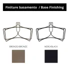 Masuta de cafea rotunda din sticla cu 3 semiluna fabricata in Italia - Arepa Viadurini