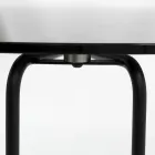 Masuta de cafea rotunda din sticla cu 3 semiluni Fabricata in Italia - Arepa Viadurini