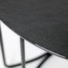 Masuta de cafea rotunda din sticla cu 3 semiluni Fabricata in Italia - Arepa Viadurini