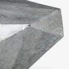 Masuta de cafea in forma de interior in piatra fosila diferite finisaje - casti Viadurini