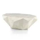 Masuta de cafea in forma de interior in piatra fosila diferite finisaje - casti Viadurini