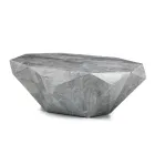 Masuta de cafea in forma de interior in piatra fosila diferite finisaje - casti Viadurini