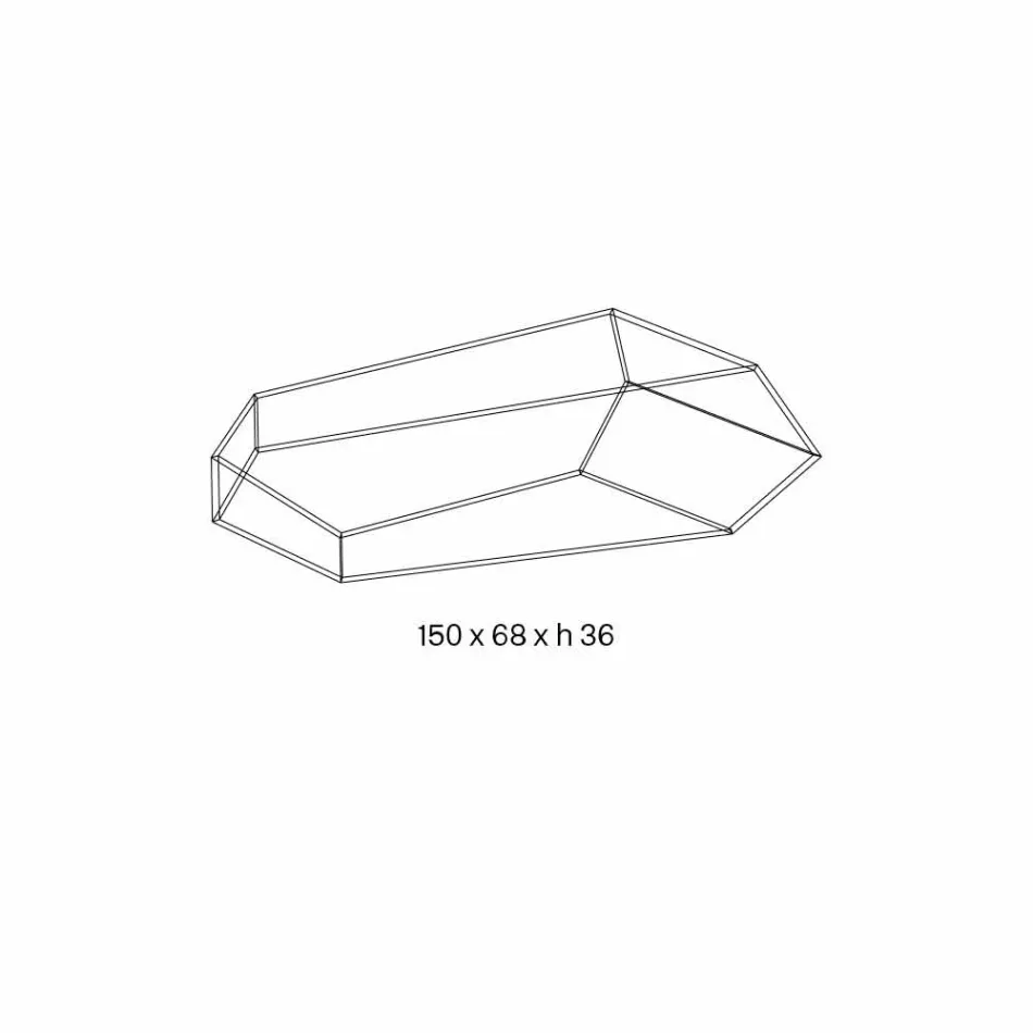 Masă de cafea în formă de sticlă extracolară sau afumată fabricată în Italia - Neok Viadurini