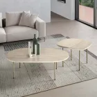 Masă de cafea din MDF modelat, disponibilă în două dimensiuni și mai multe culori - Navis Viadurini
