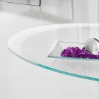 Masuta de cafea cu blat din sticla cu serigrafie Made in Italy - Campari Viadurini