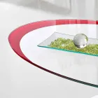 Masuta de cafea cu blat din sticla cu serigrafie Made in Italy - Campari Viadurini