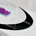 Masuta de cafea cu blat din sticla cu serigrafie Made in Italy - Campari Viadurini