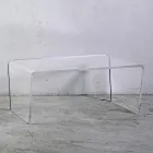 Masuta de cafea din cristal acrilic transparent pliata manual - Crosto Viadurini