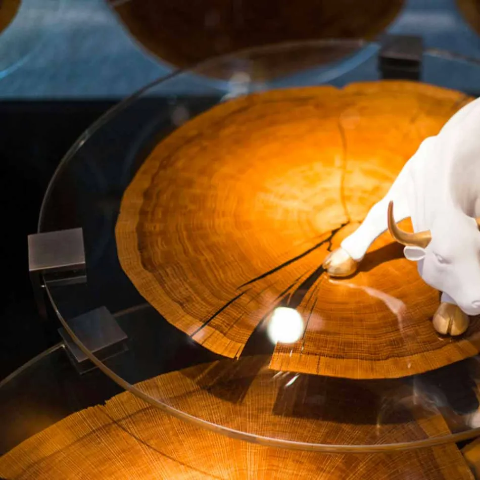 Măsuță de cafea din lemn și oțel cu picioare metalice Made in Italy - Damasc Viadurini