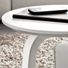 Măsuță de cafea din MDF lăcuit cu cadru din lemn masiv Made in Italy - Tobiko Viadurini