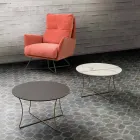 Măsuță de cafea din metal vopsit cu blat Hpl Made in Italy - Numbo Viadurini