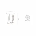 Măsuță de cafea din metal vopsit cu blat Hpl Made in Italy - Numbo Viadurini