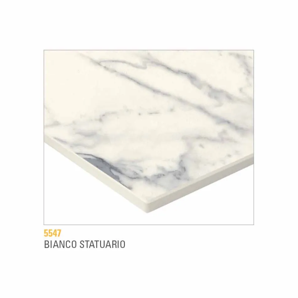 Măsuță de cafea din metal vopsit cu blat Hpl Made in Italy - Numbo Viadurini