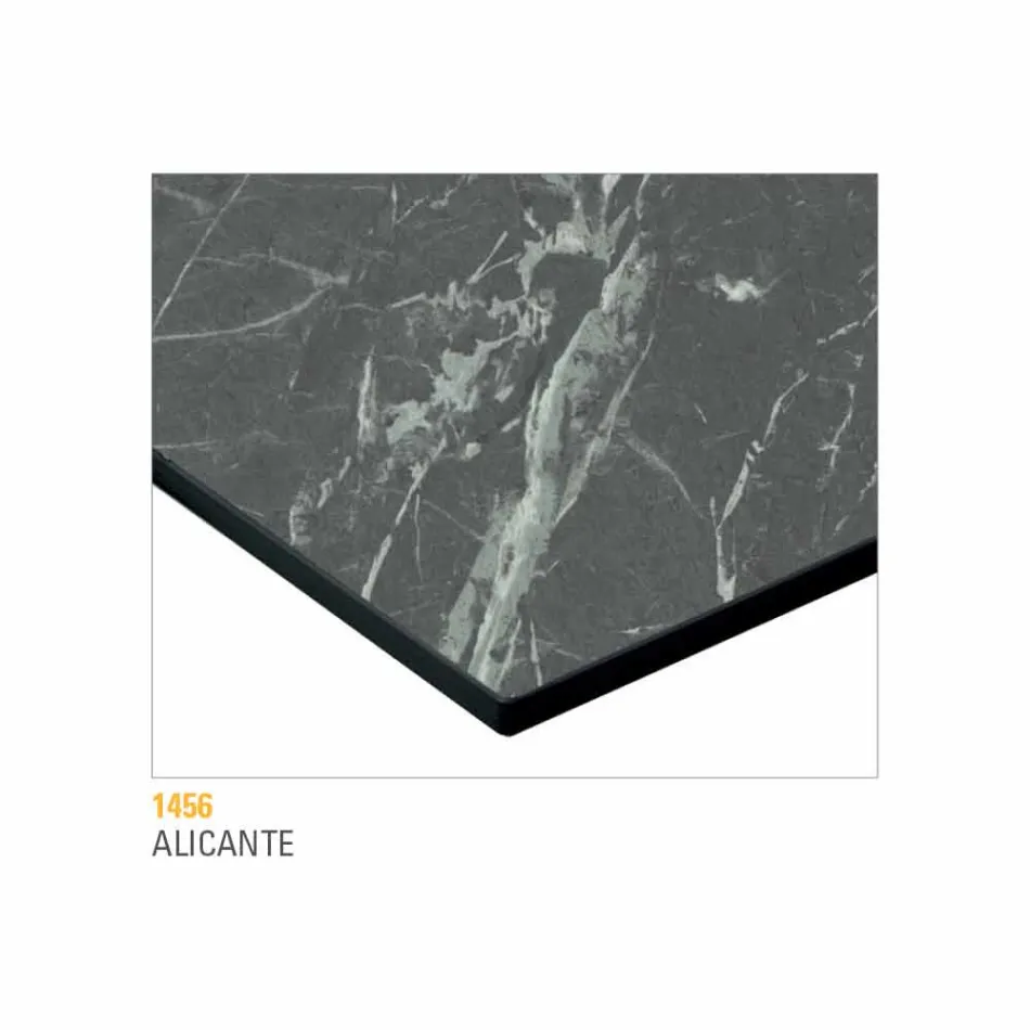 Măsuță de cafea din metal vopsit cu blat Hpl Made in Italy - Numbo Viadurini