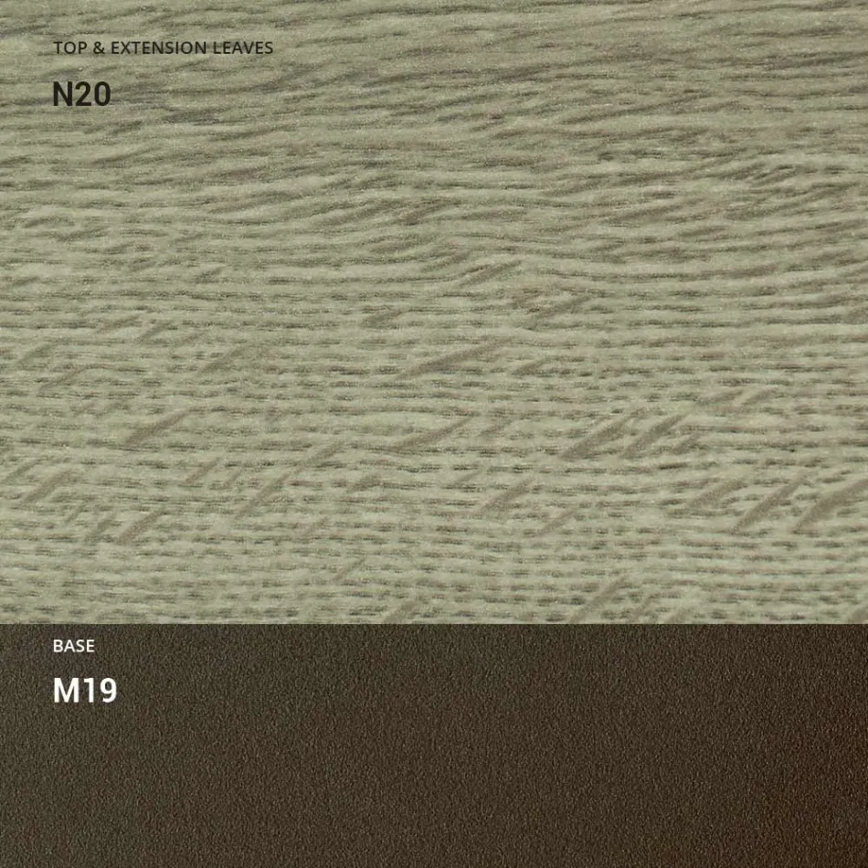 Masuta de cafea transformabila din metal si lemn Made in Italy - Veneris Viadurini