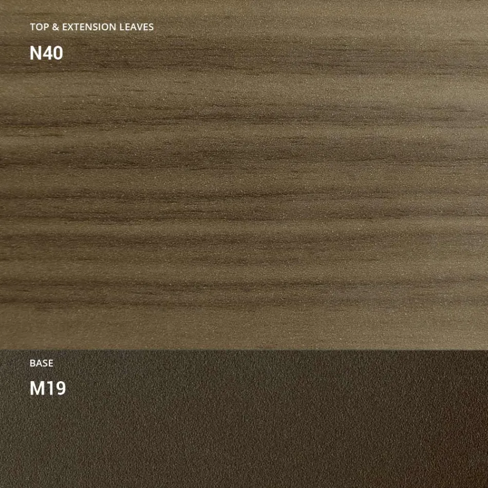 Masuta de cafea transformabila din metal si lemn Made in Italy - Veneris Viadurini