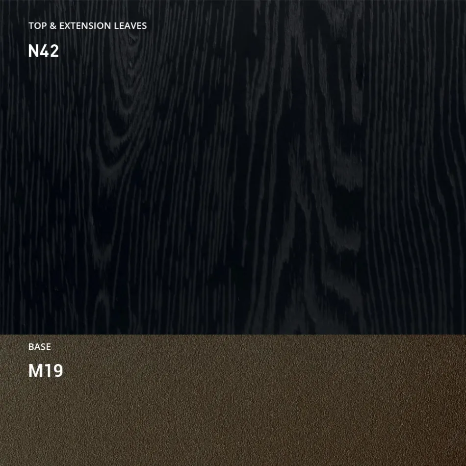 Masuta de cafea transformabila din metal si lemn Made in Italy - Veneris Viadurini