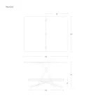 Masuta de cafea transformabila din metal si lemn Made in Italy - Veneris Viadurini