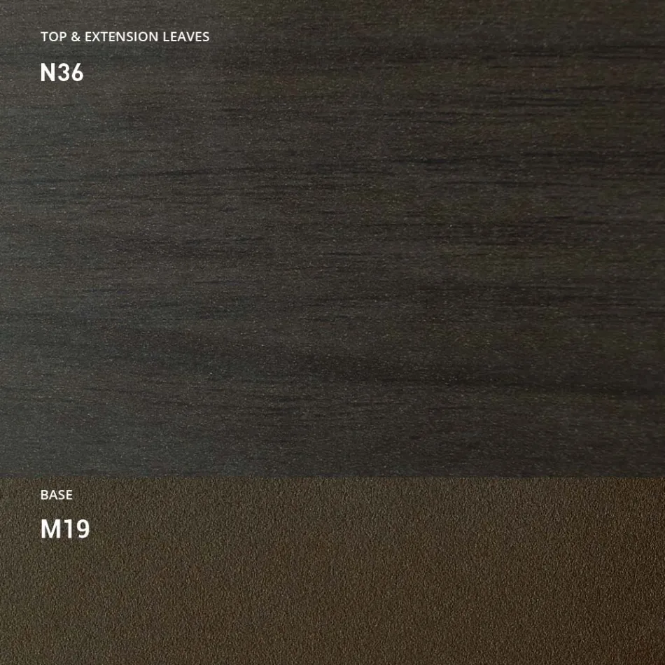 Masuta de cafea transformabila din metal si lemn Made in Italy - Veneris Viadurini