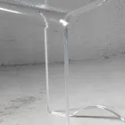 Taburet Masuta Cafea Cristal Transparent Acrilic Minimal Italian - Plarco Viadurini