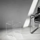 Taburet Masuta Cafea Cristal Transparent Acrilic Minimal Italian - Plarco Viadurini