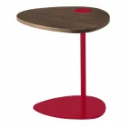 Masă de cafea pentru sufragerie din metal și blat din lemn, design de lux - Yassine Viadurini