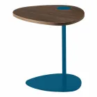 Masă de cafea pentru sufragerie din metal și blat din lemn, design de lux - Yassine Viadurini