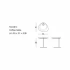 Masă de cafea pentru sufragerie din metal și blat din lemn, design de lux - Yassine Viadurini