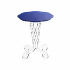 Albastru cu diametrul de 36 cm, masa rotunda design modern Janis, made in Italy Viadurini