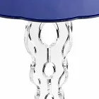 Albastru cu diametrul de 36 cm, masa rotunda design modern Janis, made in Italy Viadurini