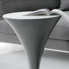 Masuta de cafea rotunda in forma de barca din metal si sticla gravata - imbarcare Viadurini