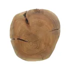 Masuta de cafea rotunda in trunchi din lemn si otel Homemotion - Tancredi Viadurini