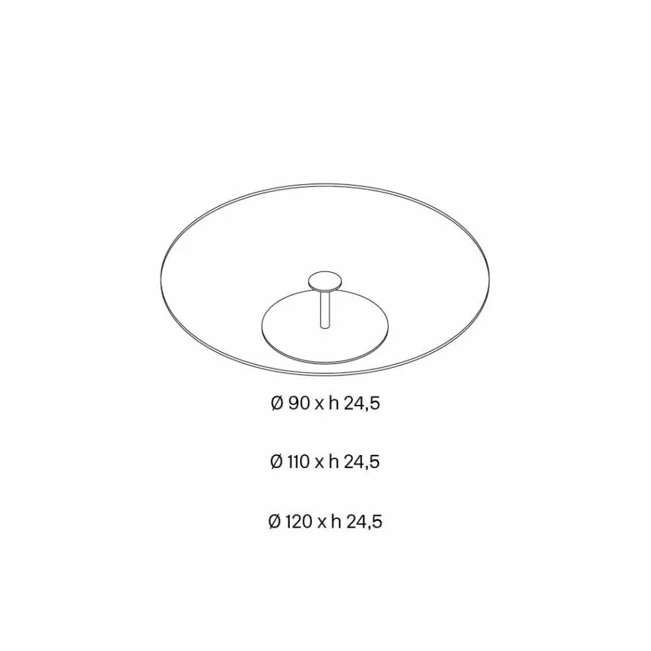 Masă de cafea rotundă din sticlă extra-clară - Giovannino Viadurini